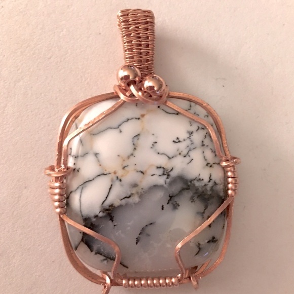 Dendrite Opal in Copper OOAK Pendant artesian wire wrapped - Picture 1 of 2